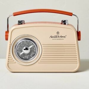 Hearth & Hand With Magnolia Retro Portable AM/FM Bluetooth Radio Tonal Orange
